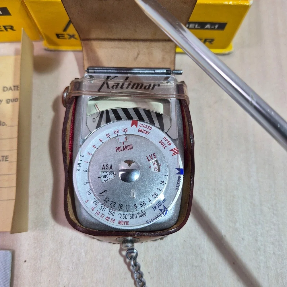 Kalimar Model A1 Exposure Meter Vintage Camera Accessory With Leather‎ Case